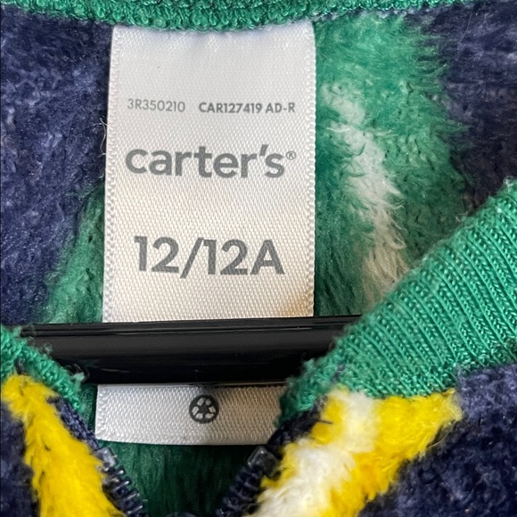 Carters Christmas light Onesie Pajamas Size 12/12A - Picture 5 of 6